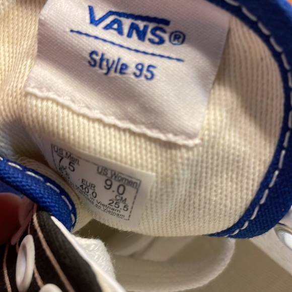 Women’s Vans Sneakers Era 95 Dx Anaheim Factory Blue / Black Stripes Size 9 NEW - Picture 6 of 6